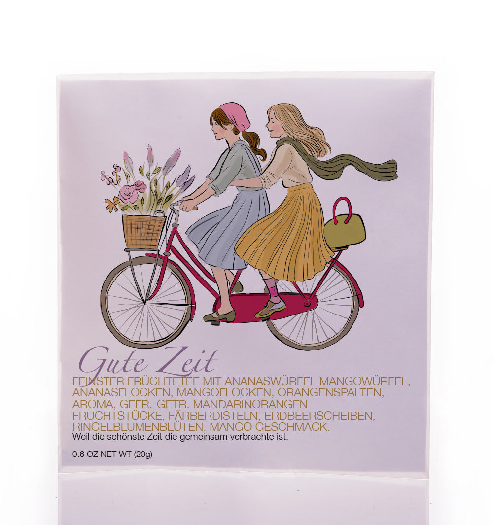 Teegeschenk Fahrrad Freundinnen