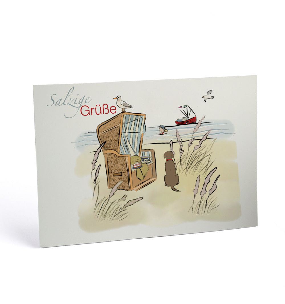 Postkarte Salzige Grüße