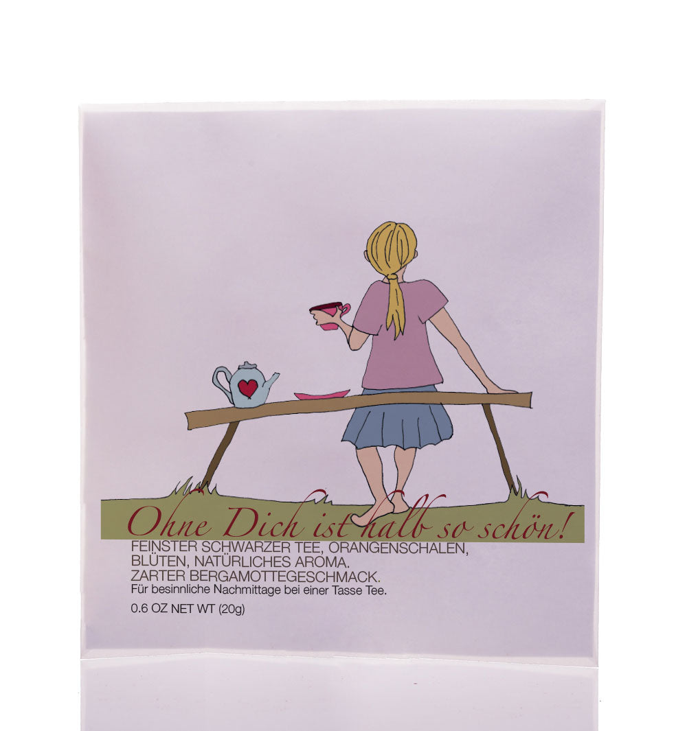 Teegeschenk Ohne dich ist halb so schön