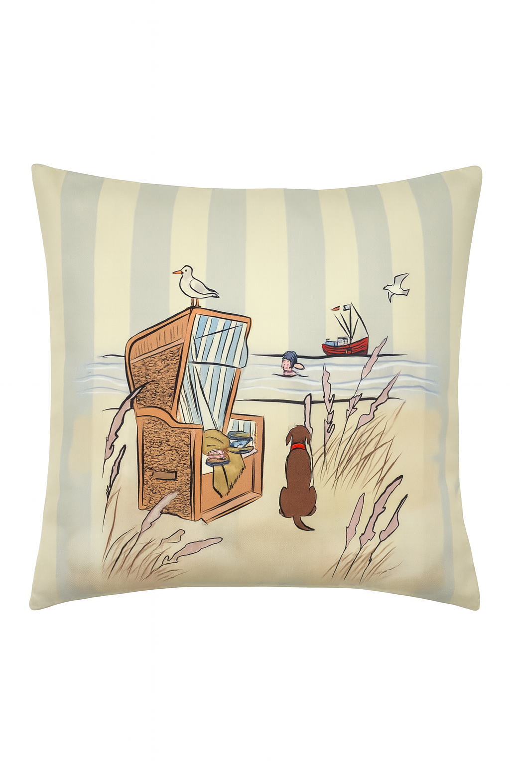 SK 5.55 Strandkorb Kissenbezug 45x45 cm