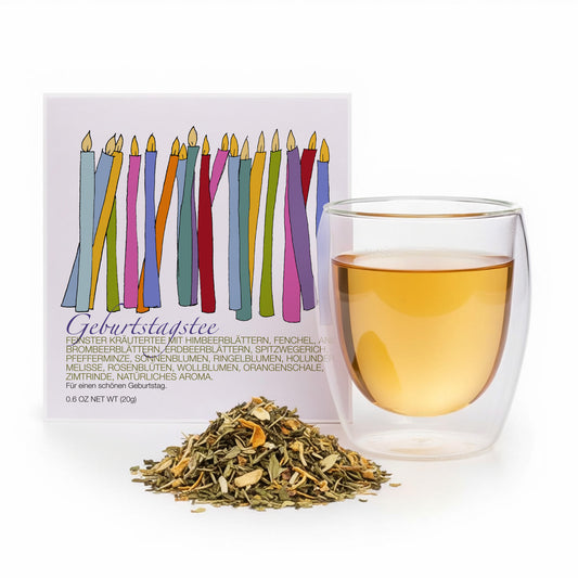Teegeschenk Geburtstagstee Kerzen