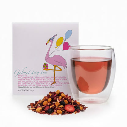 Teegeschenk Geburtstagstee Flamingo