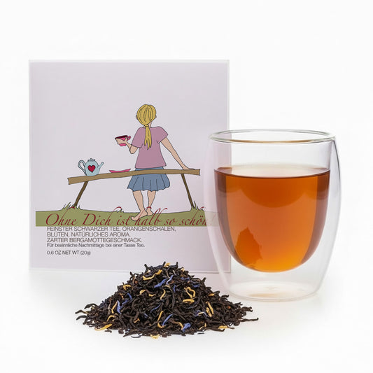 Teegeschenk Ohne dich ist halb so schön