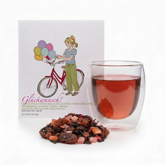 Teegeschenk Balloonfahrrad