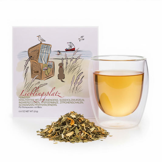 Teegeschenk Lieblingsplatz Strandkorb