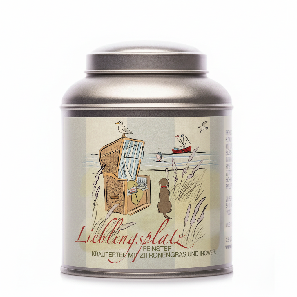 Teedose Lieblingsplatz Strandkorb