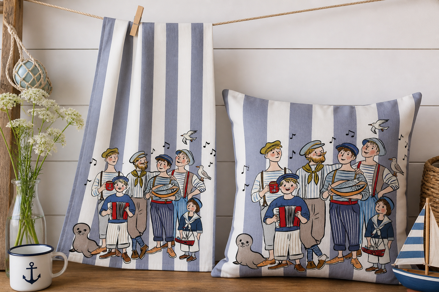 SK 5.59 Shanty Matrosen Kissenbezug 45x45 cm