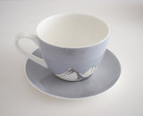 Bone china and saucer cup Waxenstein 550ml