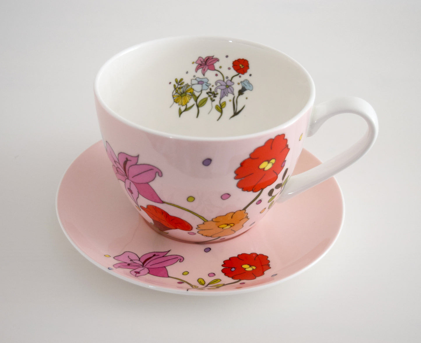 Bone China und Untertasse Tasse Glücksmoment 550ml