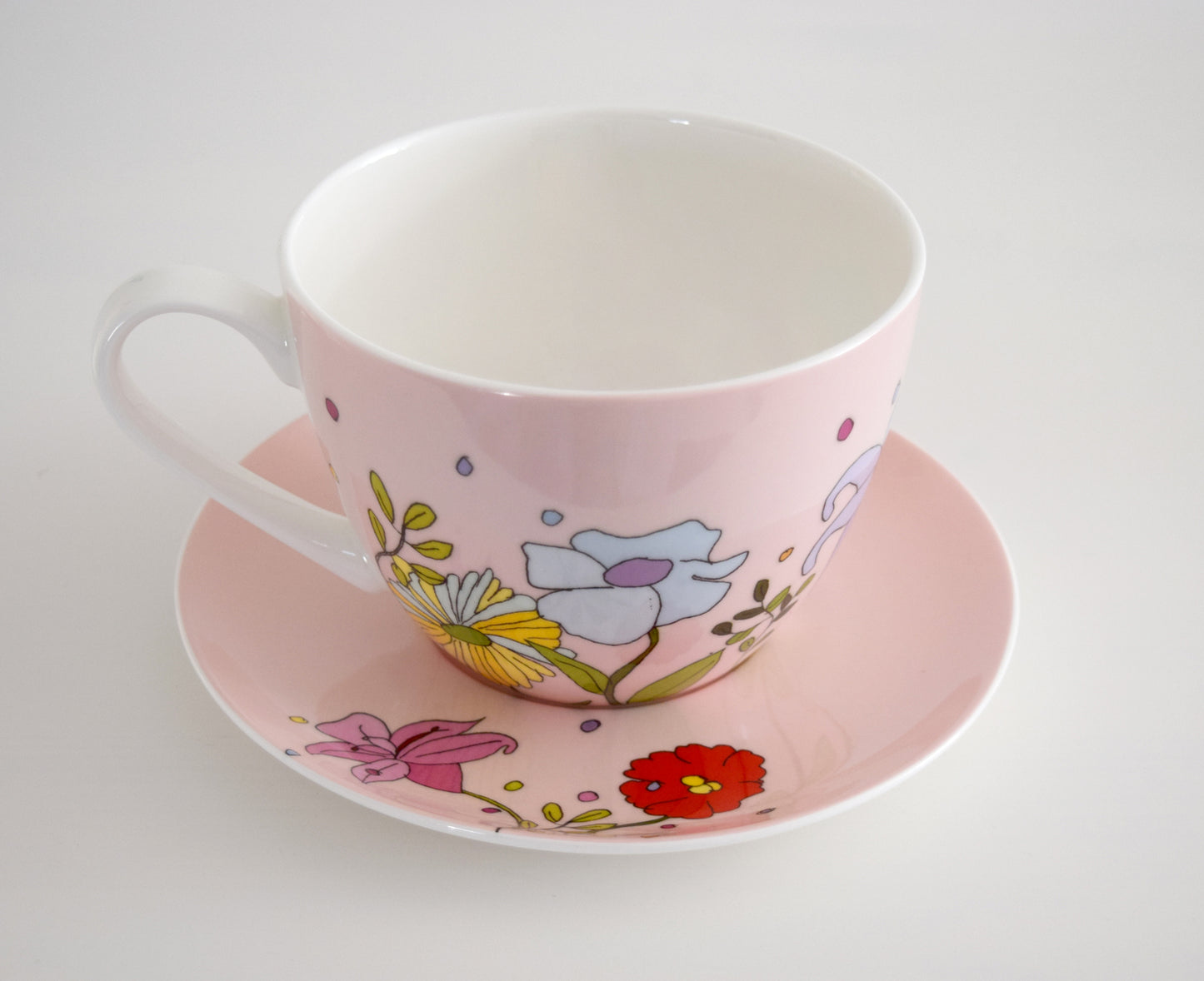 Bone China und Untertasse Tasse Glücksmoment 550ml