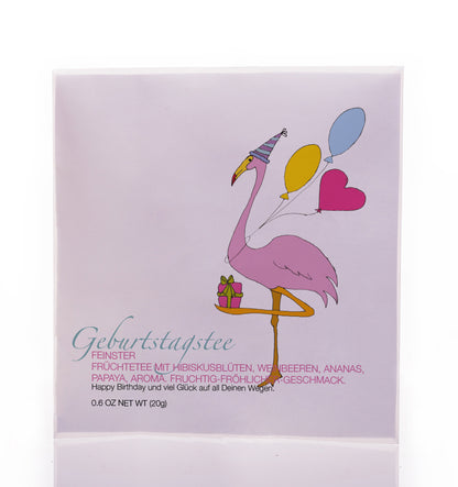 Teegeschenk Geburtstagstee Flamingo