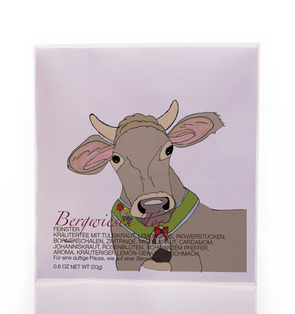 Teegeschenk Bergwiesen Kuh