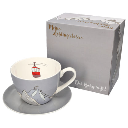 Bone China und Untertasse Tasse Waxenstein 550ml